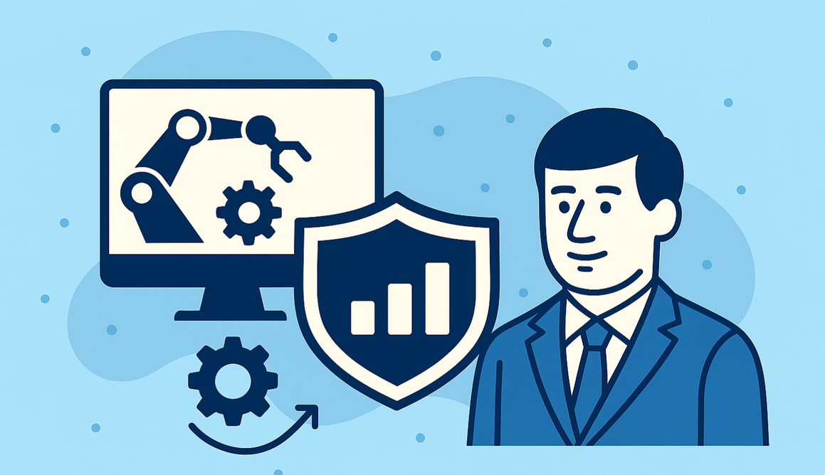 Panel de BI en pantalla con datos