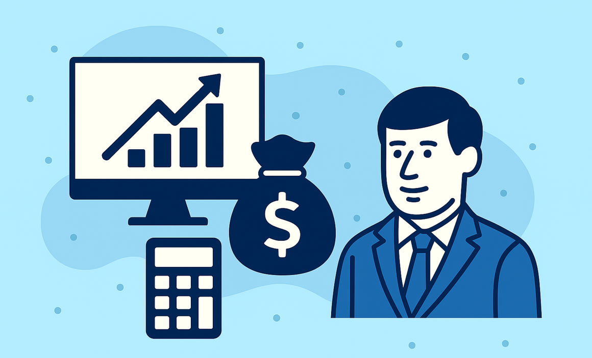 Dueña pyme revisando flujo de caja